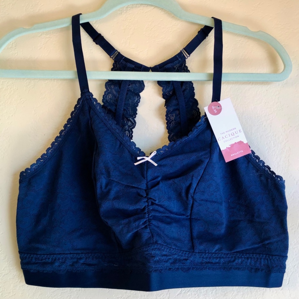 Lane Bryant Navy Blue Lace Bralette Size 18/20 NWT